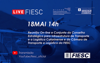 Reunião on-line e conjunta do Conselho Estratégico para Infraestrutura de Transporte e a Logística Catarinense e da Câmara de Transporte e Logística da FIESC