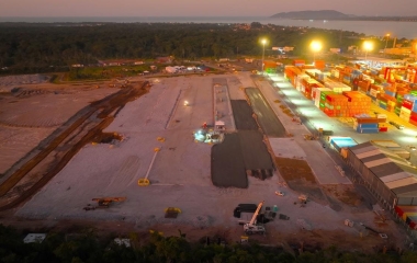 Obras de expansão do Porto Itapoá seguem cronograma planejado
