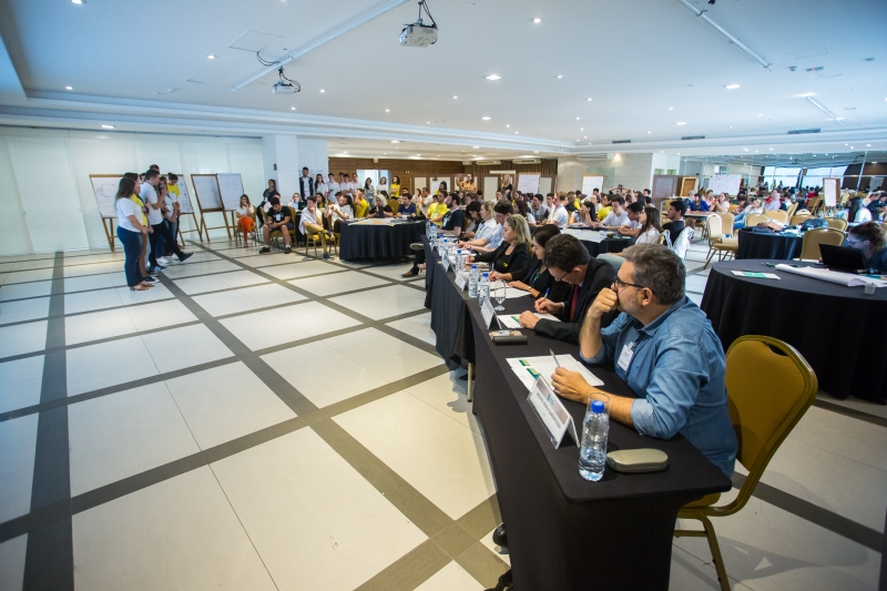 Trabalhos foram apresentados na manhã desta sexta-feira (4) aos jurados do Hackathon. Foto: Marcos Campos