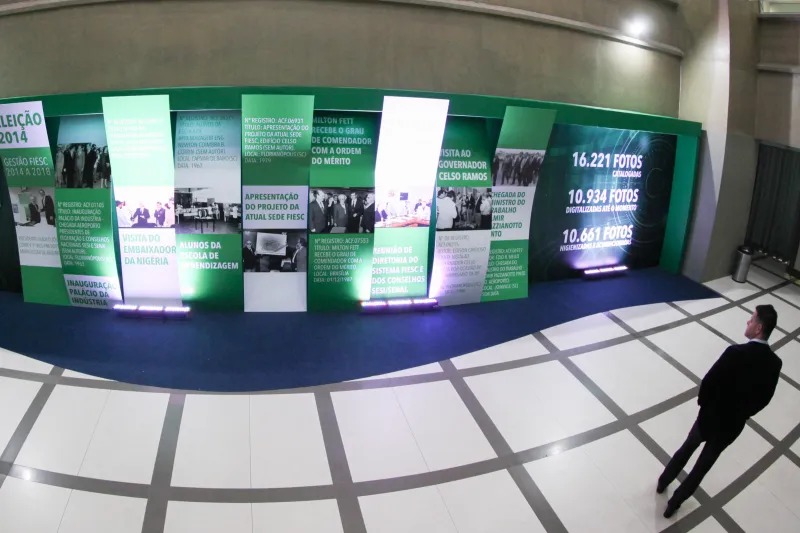 Exposição é realizada na FIESC (foto: Filipe Scotti)