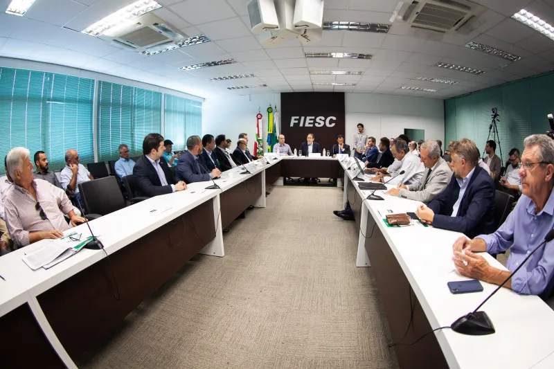 Reunião foi realizada na FIESC nesta quarta-feira (12) (foto: Filipe Scotti)