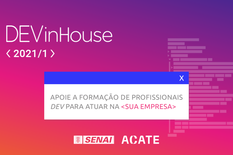 SENAI e ACATE buscam parceiros para formar desenvolvedores de software