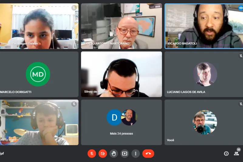 Videoconferência de abertura. Reprodução.