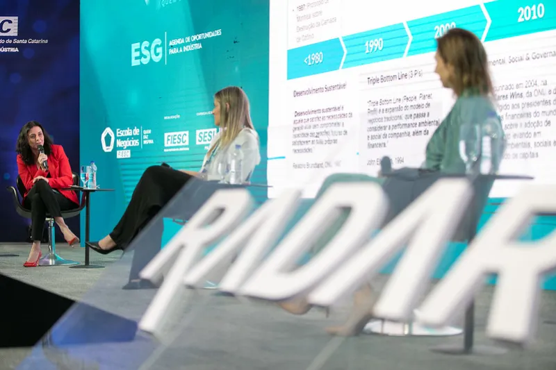 Painel sobre a urgência do ESG, com Engie, Itaú Unibanco e XP Investimentos. Foto: Filipe Scotti