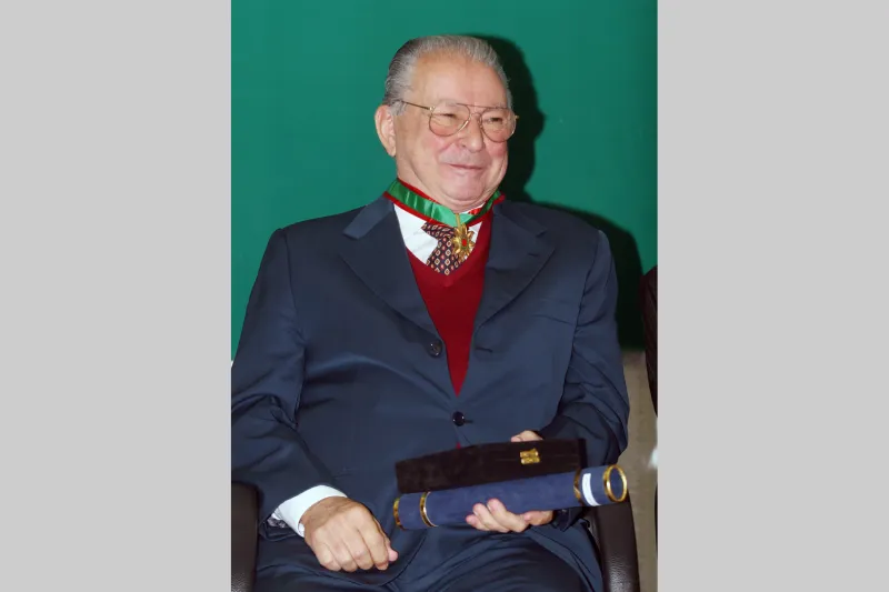 Norberto Cubas da Silva, ao receber a Ordem do Mérito Industrial de SC, condecoração da FIESC, em 2008