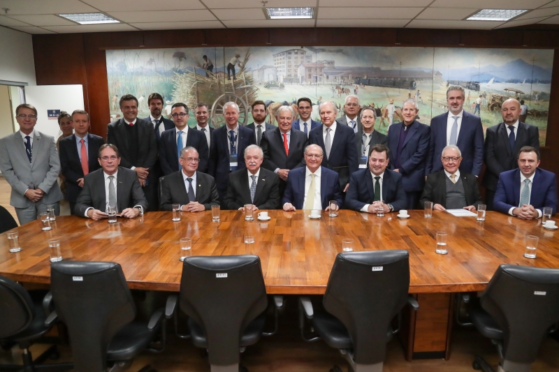 Liderança do Sul durante encontro com Alckmin, em Brasília (foto: Gustavo Moreno/CNI)
