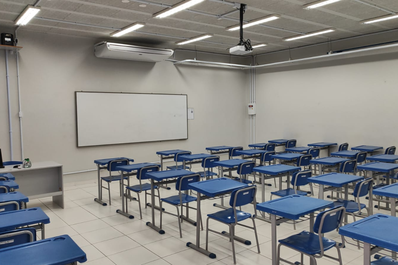 Mafra: salas de aula foram reformadas para conforto dos estudantes (Divulgação)