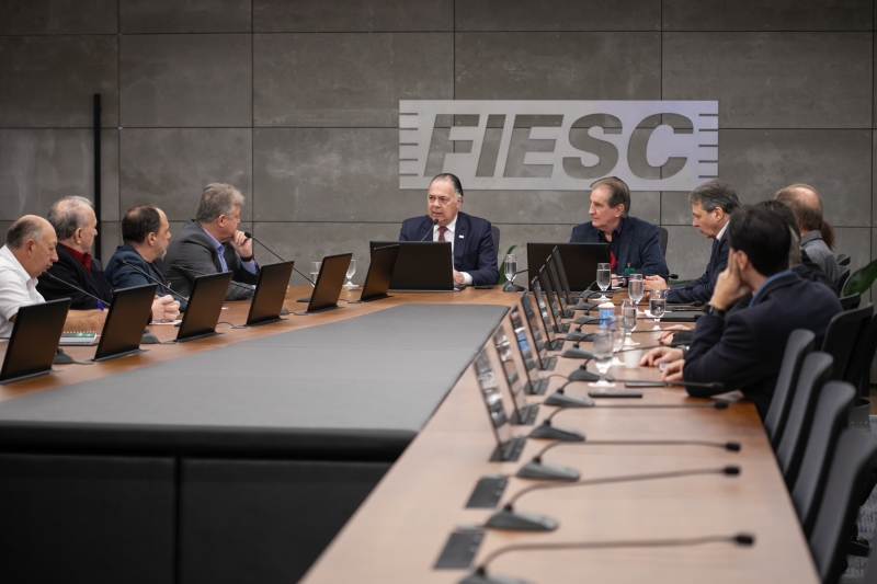  Reunião foi realizada na manhã desta terça, na FIESC, em Florianópolis (foto: Filipe Scotti)