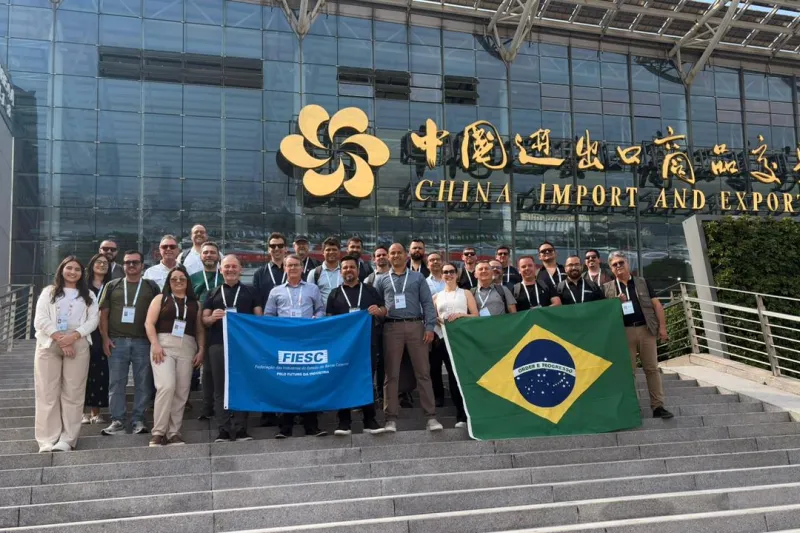 Comitiva na Canton Fair, em Guangzhou