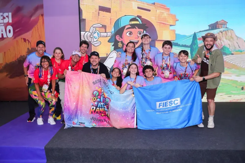 Equipe da Escola SESI/SC embarca para torneio de robótica nos Estados Unidos