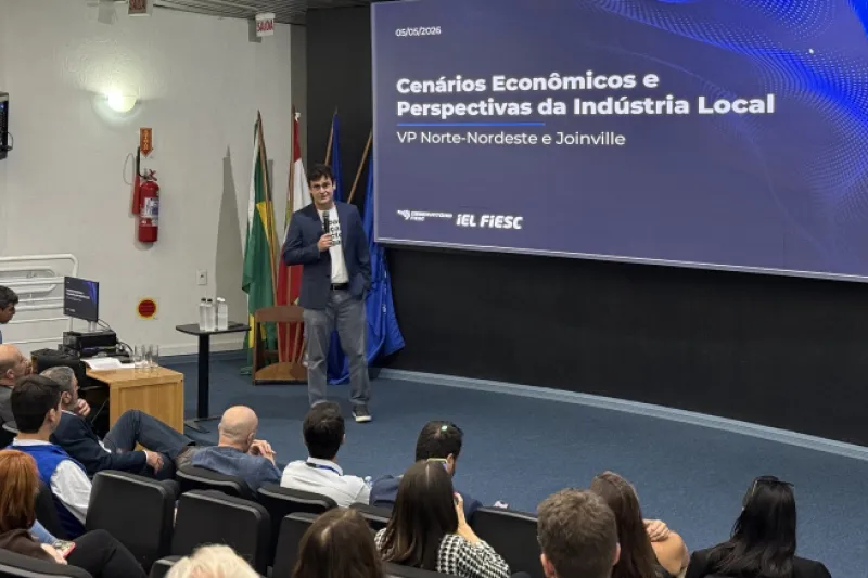 Em Joinville, Oenning destacou que "o objetivo é estar mais próximo das pessoas que fazem a indústria acontecer". Foto: Divulgação/FIESC