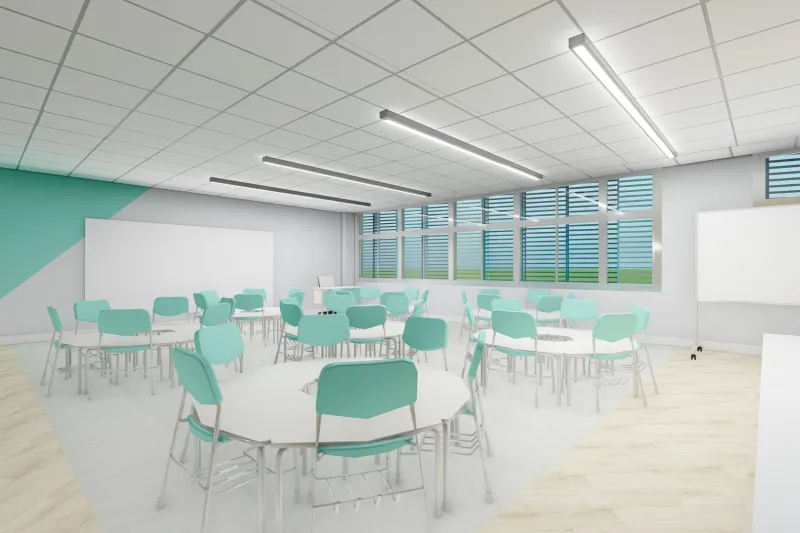 Unidade terá 32 salas de aula, além de laboratórios de ciências, artes e afins