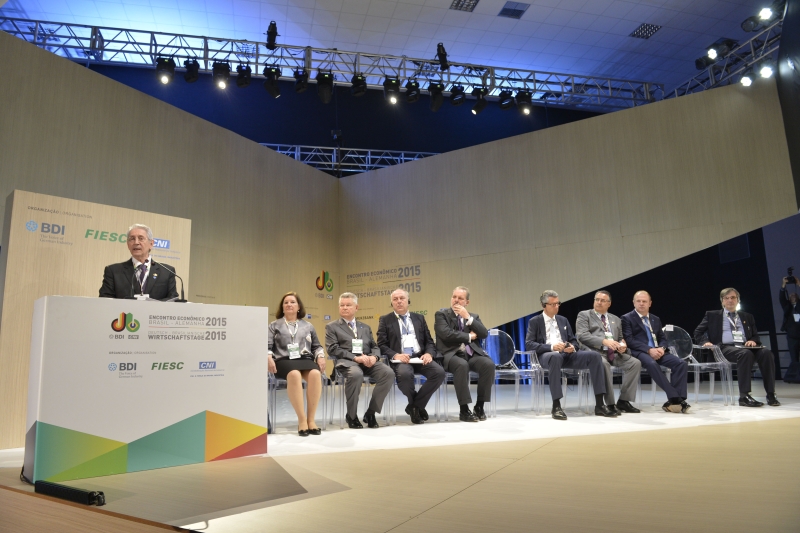 Em Joinville, Côrte conduziu a abertura do 33º Encontro Econômico Brasil-Alemanha. Foto: José Paulo Lacerda Em Joinville, Côrte conduziu a abertura do 33º Encontro Econômico Brasil-Alemanha. Foto: José Paulo Lacerda
