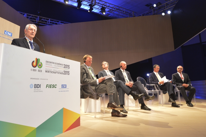 Na cerimônia, presidente da FIESC reforçou importância das negociações para avançar no acordo. Foto: José Paulo Lacerda Na cerimônia, presidente da FIESC reforçou importância das negociações para avançar no acordo. Foto: José Paulo Lacerda