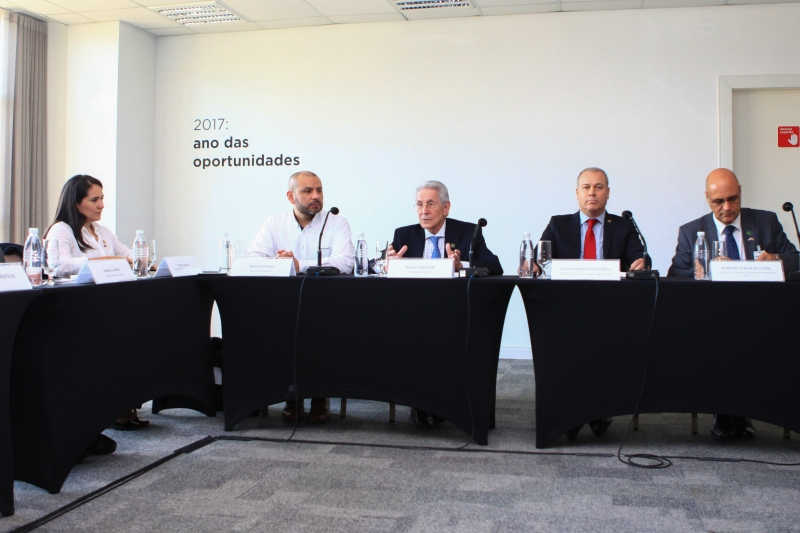 Seminário na FIESC debateu novos negócios entre SC e Colômbia (foto: Filipe Scotti)