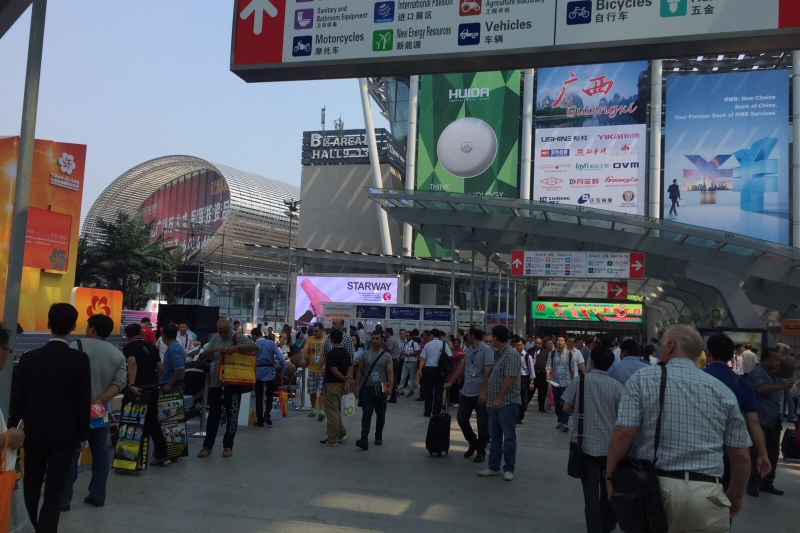 Feira de Cantão é realizada em Guangzhou, cidade localizada no Sul da China  Feira de Cantão é realizada em Guangzhou, cidade localizada no Sul da China